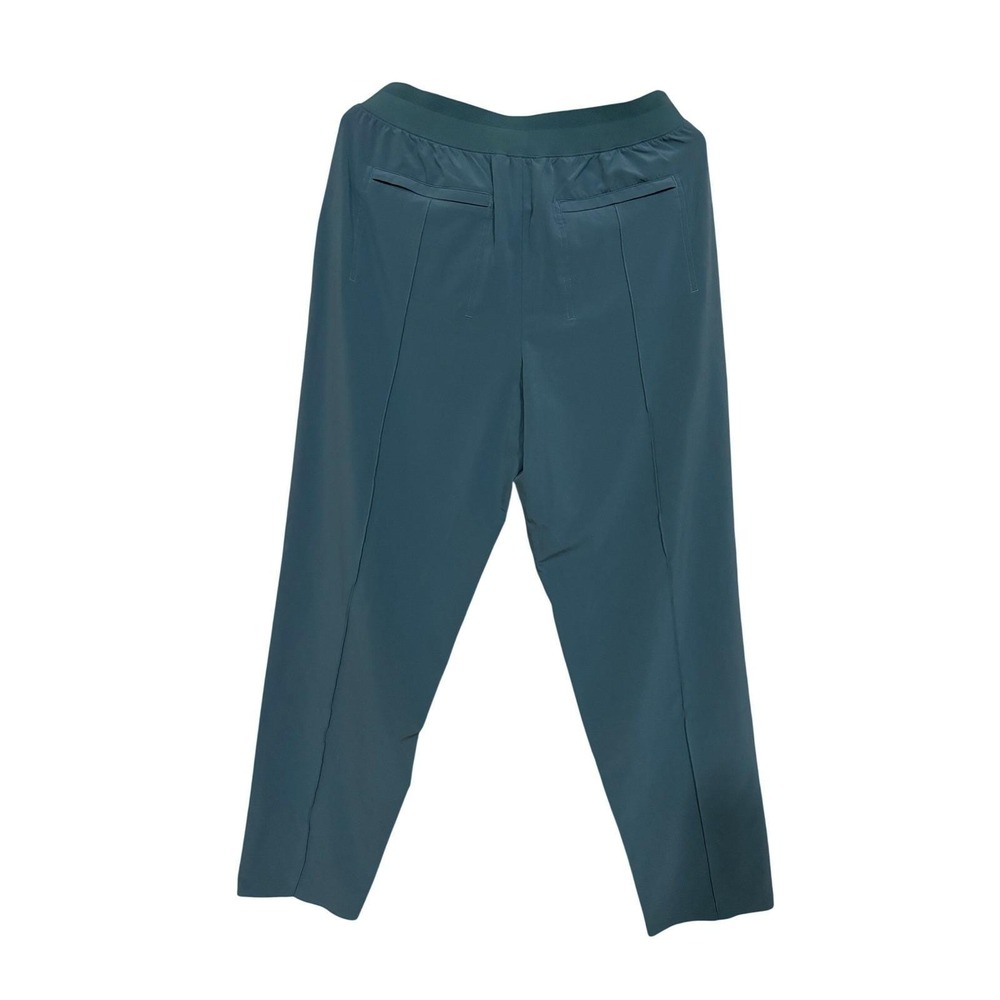 Athleta Women's Eastbound Teal Pants Size 10 Straight Leg Elastic Waist Casual - Picture 4 of 6